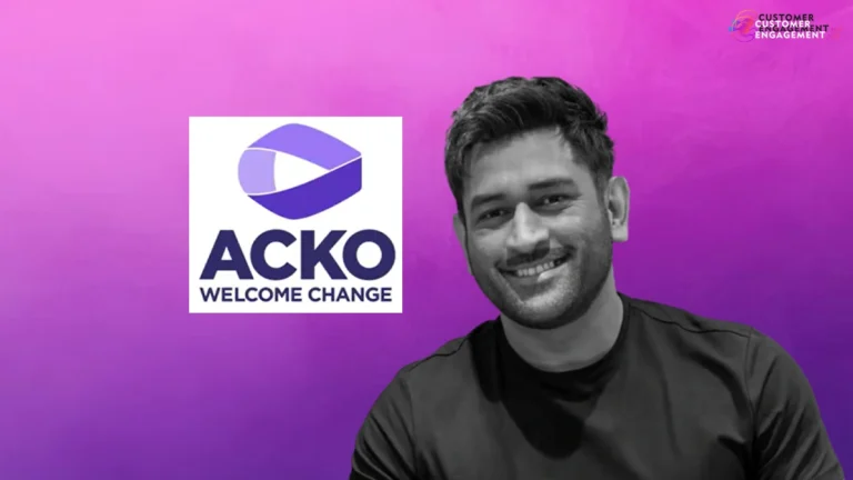 MS Dhoni with ACKO branding as investor and brand ambassador