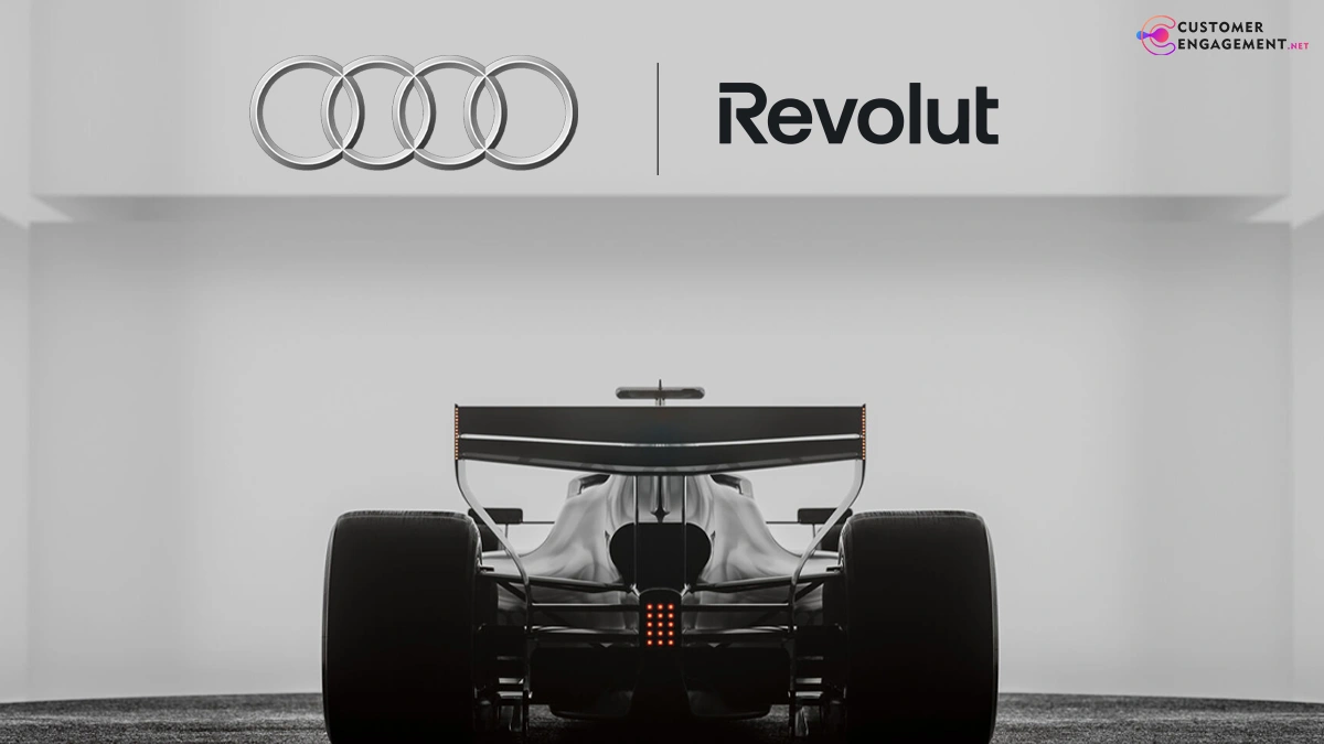Audi F1 car with Revolut branding racing in Formula One championship