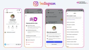 Instagram DM nudity protection warning for teens.