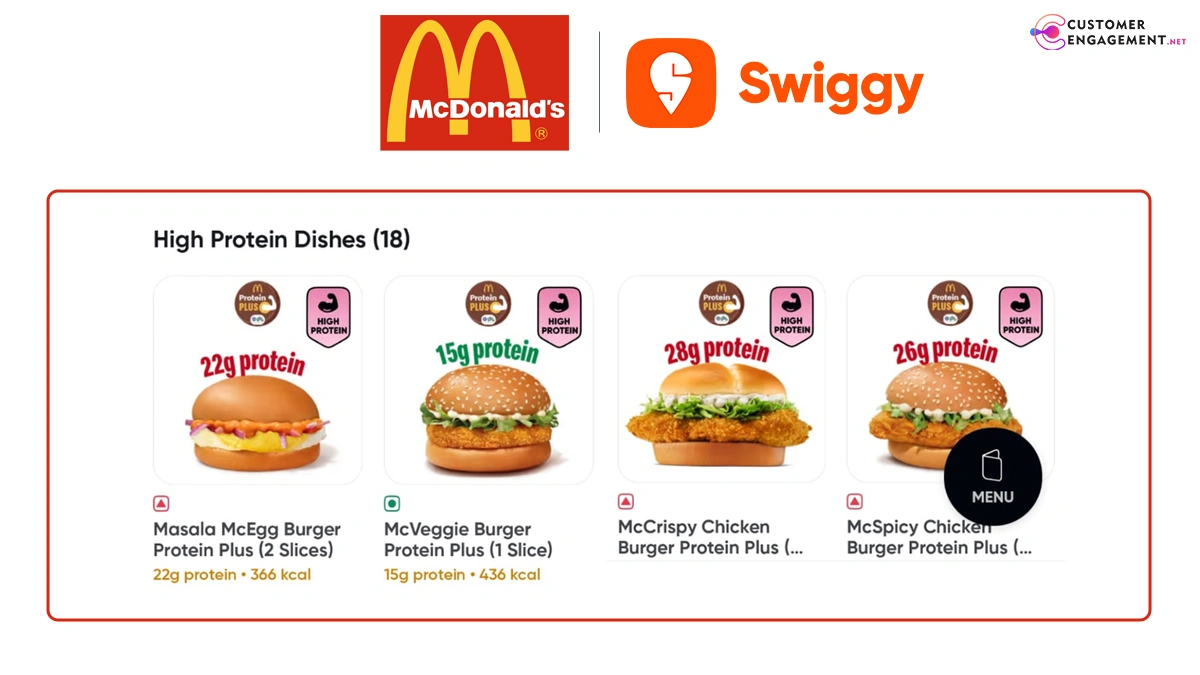 McDonald’s Protein Plus Burger on Swiggy app screenshot