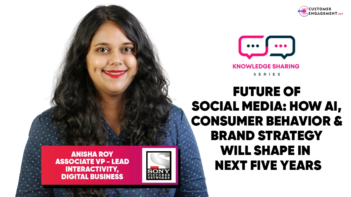 Illustration showing AI, consumer interaction, and brand strategy converging in future social media platforms