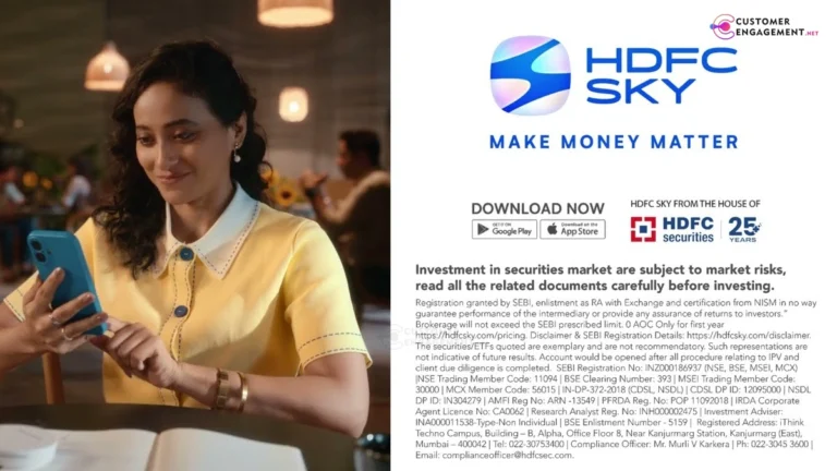 HDFC SKY TVC campaign promotional image with app features