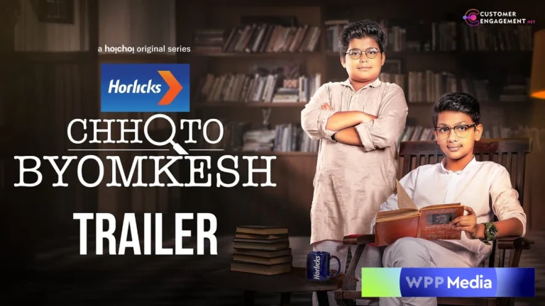 Horlicks Chhoto Byomkesh campaign poster featuring young detective Byomkesh