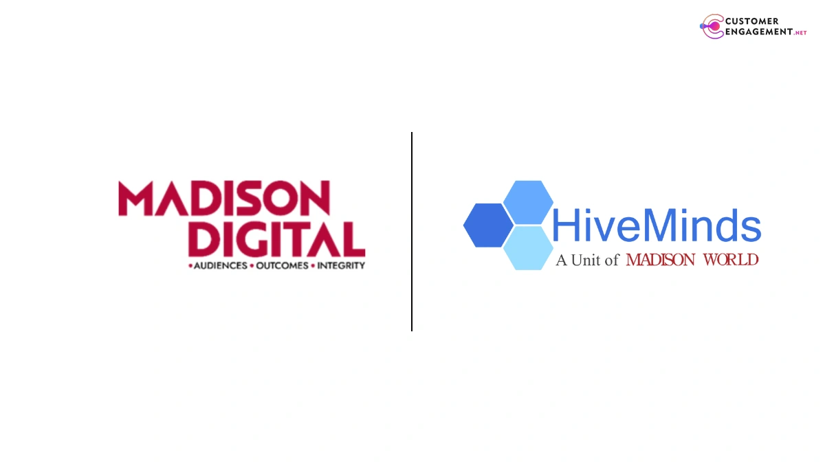 Madison Media logo alongside HiveMinds logo representing acquisition announcement