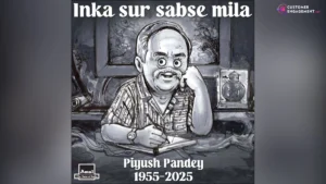 Amul creative artwork honouring Piyush Pandey, featuring his iconic moustache and writing legacy
