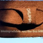 Chupps biodegradable billboard in Mumbai disintegrating in rain, symbolizing eco-friendly footwear