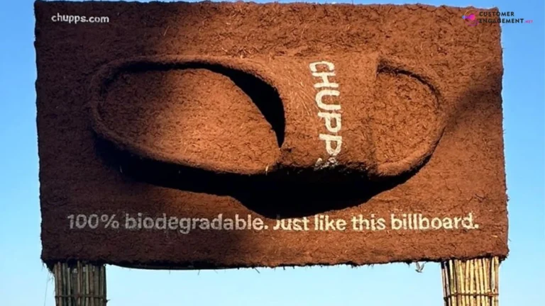 Chupps biodegradable billboard in Mumbai disintegrating in rain, symbolizing eco-friendly footwear