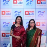 HDFC Life branding at Mahalaxmi Metro Station in Mumbai, celebrating 25 years of trust and financial protection.