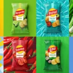 Lay’s Chips new packaging featuring vibrant farm-inspired design emphasizing real potatoes and natural ingredients in the 2025 redesign.