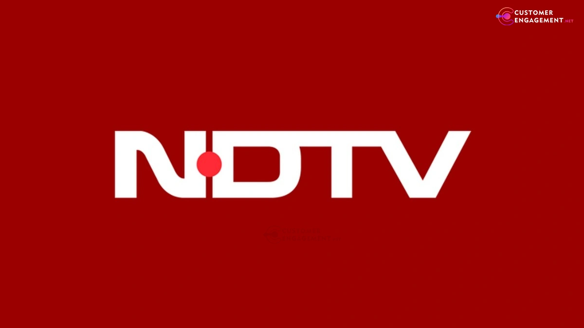 NDTV logo with newsroom backdrop representing digital growth and programming expansion