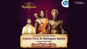 Illustration of AI-powered BIG Ramayana digital series blending tradition with modern storytelling for Gen Z
