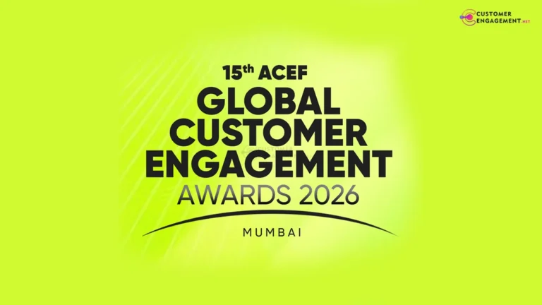 15th Global Customer Engagement Summit stage with marketers networking on AI-driven campaigns, OOH activations, and social media awards ceremony
