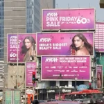 Nykaa Pink Friday sale OOH campaign featuring Deepika Padukone across Mumbai, Delhi NCR, and Bangalore metro locations