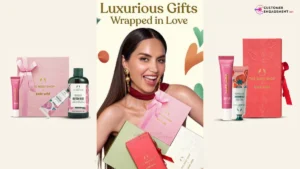 The Body Shop premium wedding gifting boxes by indē wild with Vitamin E cream, Tea Tree oil in elegant sustainable mandala packaging