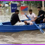 Cars24 boat Gurugram flooded road