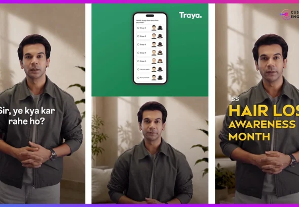 customer engagement network Traya hair loss campaign Rajkummar Rao