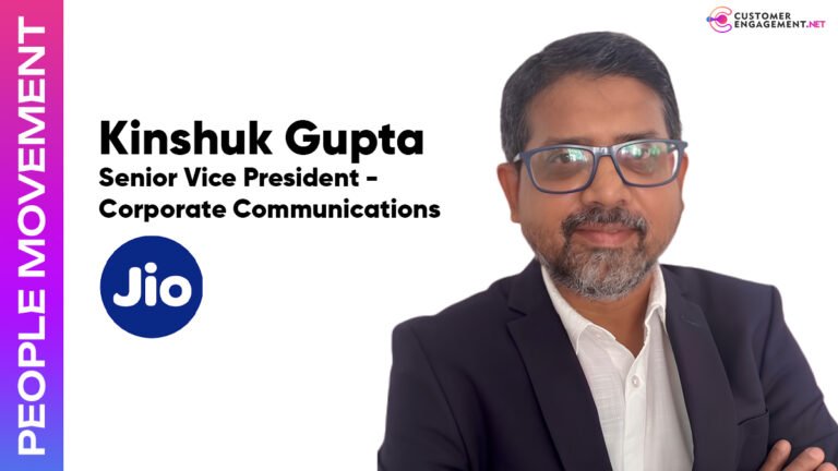 Kinshuk Gupta Reliance Jio SVP Corporate Communications customer engagement network