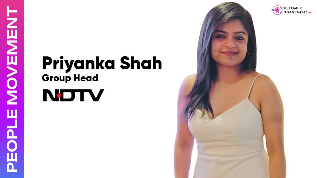 customer engagement network Priyanka Shah NDTV Group Head digital sales